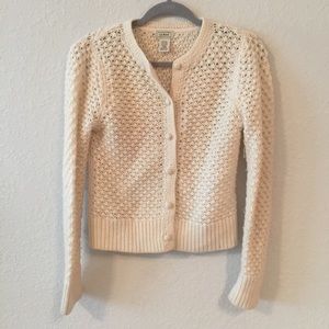 Vintage L.L. Bean Wool Cream Cardigan Sweater